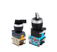 10pcs Rotary switches LA38-11X2 Button 22mm Selection 2P 3P1NO1NC 2NC Reset/self-Locking(3P Reset 2NO)