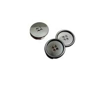 10PCS Round Metal Bright Face Four Eyes Button DIY Men Women's Suit Shirt Coat Wool Sewing Garment Accessories(COLOR 2,23mm)