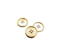 10PCS Round Metal Bright Face Four Eyes Button DIY Men Women's Suit Shirt Coat Wool Sewing Garment Accessories(COLOR 1,18mm)