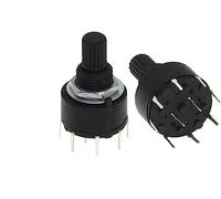 10PCS RS16 Plastica 16MM Interruttore a Banda Rotante 2 Poli 3 4 Posizione 1 Polo 5 6 8 Posizione Lunghezza Maniglia 15MM (Size : 1 Pole 5)(2 Pole 3)