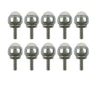 10Pcs Ruote Girevoli A Sfera, Rullo Industriale In Acciaio Al Carbonio Con Asta Filettata M5, Mini Ruota Universale Con Cuscinetti A Sfera per Mobili, Nastri Trasportatori (#2 Sfera di Nylon)
