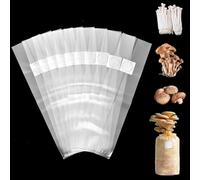 10Pcs Sacchetti di Coltivazione di Funghi, Fungo Spawn Crescere Borsa, Sacchetti per la Coltivazione dei Funghi Sacchetti Durevoli, 32 x 50 cm, con Filtro, Antistrappo e Resistente, per Funghi, Semi