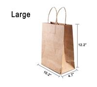 10PCS Sacchetto Di Carta Kraft Vuoto Con Manico Per La Spesa Retail Eco DIY
