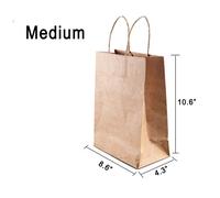10PCS Sacchetto Di Carta Kraft Vuoto Con Manico Per La Spesa Retail Eco DIY