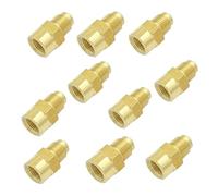 10pcs SAE Thread 7/16"-20 UNF Fit Tube OD 1/4" -1/8" NPT Female Brass SAE 45 Degree Pipe Fitting Adapters 1000 PSI