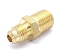 10pcs SAE Thread 7/16"-20 UNF To 1/4" NPT Male Brass SAE 45 Degree Pipe Adapter