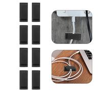 10Pcs Self Adhesive Cable Management Clips Durable Pa66 Cord Holder Black
