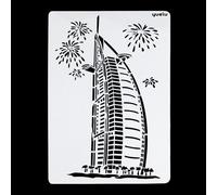 10pcs Serie di edifici di pittura di disegno interessante