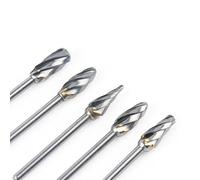 10PCS/Set 3mm Shank 6mm Coarse Teeth Tungsten Carbide Rotary File Burr For Grinding Wood Aluminum Milling Cutter