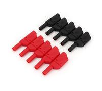 10Pcs Shrouded Fully Insulated 4mm Male Stackable Plug Connector CZAOINCU(Red and Black)