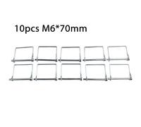 10pcs Sicurezza Perno Serratura 70mm Metallo Argento Attacco Bloccaggio Albero