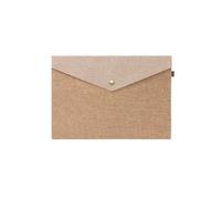 10pcs Simple A4/A5 Elegant Big Capacity Document Bag Imitation Linen Canvas Felt File Briefcase Folders Per Scrivania