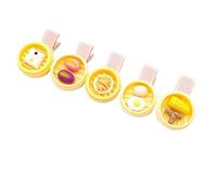10pcs Simulated Food Toy Steamer Hair Clip - Fun & Creative Hair Accessory for Kids and Women(Mix)