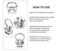 10Pcs Singolo Borchie Raccordo L Pista 4000LB Capacità Con Acciaio Inox