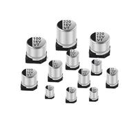 10Pcs SMD Aluminum Electrolytic Capacitor 6.3V 10V 16V 25V 35V 50V 100V 0.47UF 1UF 10UF 22UF 68UF 100UF 220UF 470UF 1000UF NWPNLXEA(25V10UF 4x5.4MM)