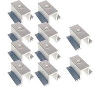 10Pcs Solare Centrale Morsetto PV for Frame-Height 25-50MM Alluminio Lega Access