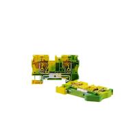 10Pcs ST-6PE Din Rail Connectors Pull Type Spring Cage Connection Ground PE Wire Conductor Screwless