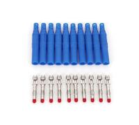 10Pcs Straight Insulated 4mm Male Plug Solder Type DIY Connector NWPNLXEA(Blau)