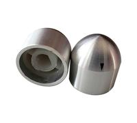 10pcs Tappo In Plastica In Alluminio Manopole Potenziometro Rotanti Liscio 17 * 18 * 6mm Bullet Decoder Amplificatore Amplificatore Pulsante,Silver-D shaft