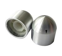 10pcs Tappo In Plastica In Alluminio Manopole Potenziometro Rotanti Liscio 17 * 18 * 6mm Bullet Decoder Amplificatore Amplificatore Pulsante,Silver-O shaft