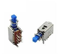 10PCS Tasti push-pull orizzontali 2 file piedini di cablaggio a 6 pin con pulsante for le orecchie A04 Ripristino automatico interruttore alimentazione del set-top box push blocco