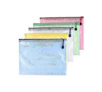 10pcs Thickened A4 Transparent File Zipper Bag Student Storage File Bag Waterproof Information Bag