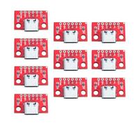 10PCS Tipo C Scheda di Prova Femmina USB 3.1 PCB Board 16P a 2.54mm Presa Connettore Ad Alta Corrente Modulo Adattatore Tipo C Adattatore Connettore