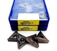 10pcs TNMG160404-EF TNMG220404-EM YBG205 Inserto for tornio CNC for utensili in metallo duro TNMG160408-EF Lama for tornitura esterna for acciaio inossidabile(TNMG160404-EF YBG205)