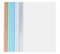 10pcs Trasparente A4 Copertine per Rilegatura, Trasparenti Copertine Rapporto, Copertina File Trasparente A4, Plastica Rapporto Copertina con Barra Scorrevole per Documenti. Può Contenere 40 Fogli(B)