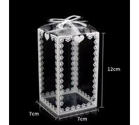 10pcs Trasparente PVC Imballaggio Scatola Matrimonio Compleanno Valentine Regalo