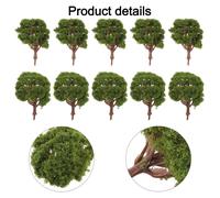 10pcs Treno Railway-Model Alberi Scenario Diorama Layout Artificiale Tree 8cm