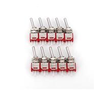 10Pcs TS-4 3Pin ON-ON SPDT 5mm Panel Sub-Miniature Toggle Switch CZAOINCU