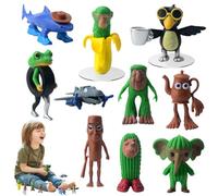10PCS Tung Tung Tung Sahur Figura,Brainrot Animali Figura,for Tralalero Tralala Action Toy Figure per Bambini e Adulti,Italian Brainrot Figures Decorazioni Desktop per Gli Amanti Del Gioco Giocattoli