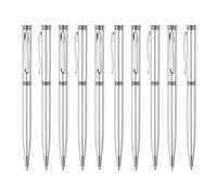 10Pcs Twist Azione Penna a Sfera Metallo Ufficio Acquisto Penna Con Penna Clip