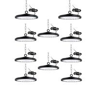 10pcs UFO LED 200W Proiettore LED 20000LM Spot High Bay Luce, IP65 UFO LED Bianco Freddo 6500K LED Proiettore Interno per Illuminazione Garage Fabbrica Workshop Palestra