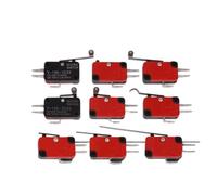 10PCS V-15 V-151 V-152 V-153 V-154 V-155 V-156-1C25 Interruttore 16A 250VAC SPDT Momentaneo Finecorsa di Corsa 1NO1NC Leva Rullo(V-155-1C25-10PCS)