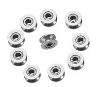 10Pcs V624ZZ Cuscinetto a Sfera a V-groove Cuscinetti a Sfera Doppio Scudo 4x13x6mm, Cuscinetto Guida di Binario in Acciaio al Carbonio