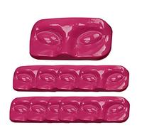 10pcs vassoio per ciglia a forma di faccia portatili per imballaggi per ciglia vuote portatili per ciglia false in PVC Care di cure per ciglia rosa supporto