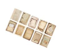 10Pcs Vintage Scrapbooking Decorazione Carta Estetica Pizzo Modello di Sfondo Carta per la Creazione di Carta Scrapbooking Craft Cancelleria Creativa