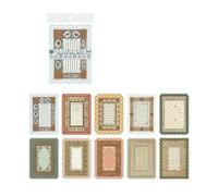 10Pcs Vintage Scrapbooking Decorazione Carta Estetica Pizzo Modello di Sfondo Carta per la Creazione di Carta Scrapbooking Craft Cancelleria Creativa