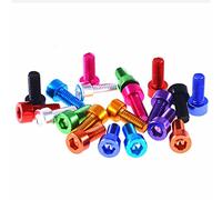 10pcs Vite in alluminio M3 M4 M5 M6 Alluminio colorato esagonale Bulloni a esagono incassato per viti a testa cilindrica-M6x16, Azzurro