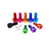 10pcs Vite in lega di alluminio M3 M4 M5 M6 Bulloni a testa esagonale in alluminio colorato in alluminio, D'oro, M4x12mm