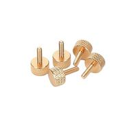 10pcs Viti a mano zigrinate colorate in lega di alluminio M3 M4 M5 M6 Viti di regolazione for armadio del computer senza strumenti Viti a testa zigrinata(Gold,M6X12)