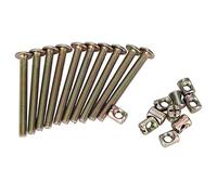 10Pcs Viti per Culla per Lettino Kit di Sostituzione Hardware, Viti a Esagono Incassato M6 Kit Assortimento di Dadi Cilindrici per Tavole Piani di Lavoro da Cucina Armadi(60 mm)