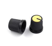 10pcs Wh148 Switch Switch Tappo Manopola In Plastica Manopola Prugna 15x17mm Apertura 6 Mm,Yellow