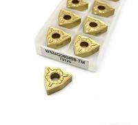 10pcs WNMG080404 WNMG080408 T9125 Hard Alloy Blade External Turning Blade WNMG CNC Lathe Turning Tool(WNMG080408-TM T9125)