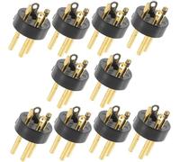 10pcs Xlr Connettore Adattatore Spina per Microfono Cavo Audio Spina XLR Maschio per Microfono Dispositivo Audio, Materiale ABS Durevole, Compatibilità Universale, Facile Processo di Installazione per