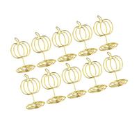 10Pcs Zucca Forma Metallo Nome Titolari di Carta di Nome Immagine Memo Clip per Foto Segni Alimentari Memo Nota Ringraziamento Forniture Metallo Nome Card Stand
