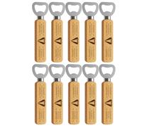 10Pezzi Apribottiglie in legno personalizzato, regalo per il testimone di nozze, regalo inciso per il padre, il nonno, il barista, motivi e testo personalizzati.Maniglia in legno.