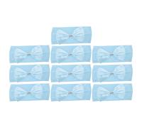 10Pezzi Fiocchi per Sedie, Elastici Fiocchi per Sedie, 35x15cm, Blu Chiaro